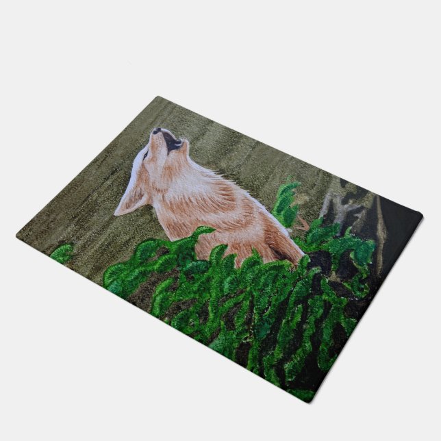 Felpudo Howling Coyote (Angular)