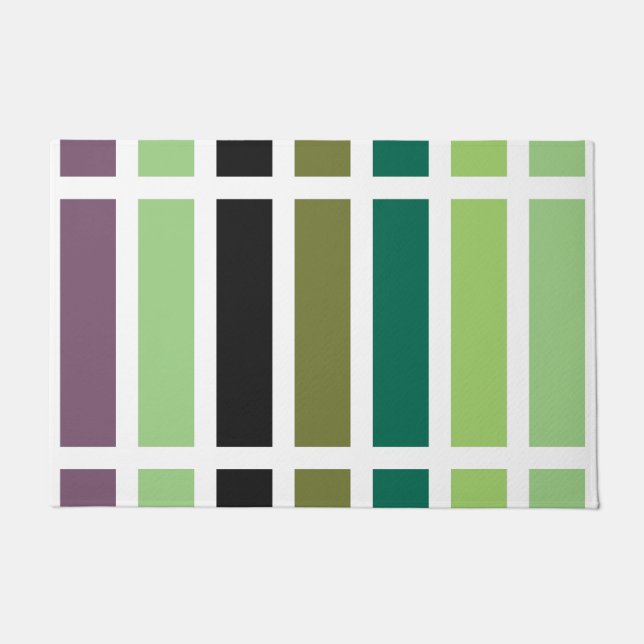 Felpudo Hues negros morados verdes (Anverso)