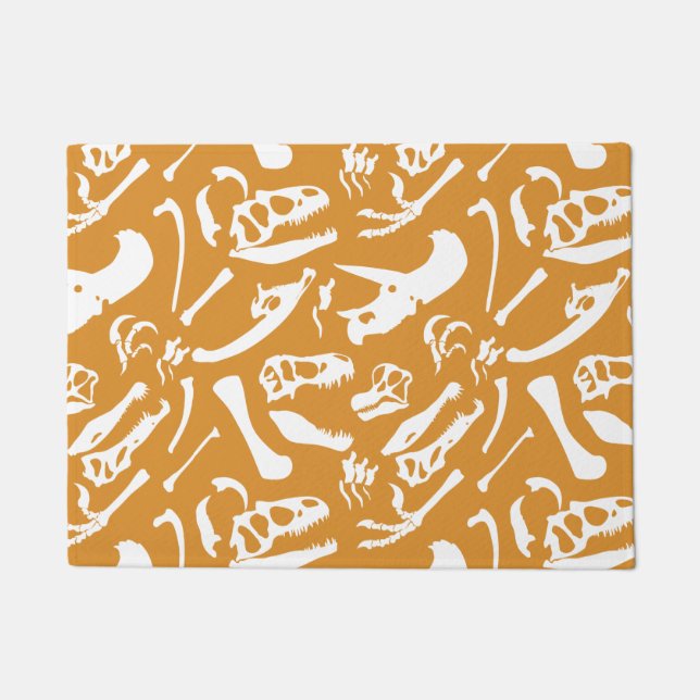 Felpudo Huesos de dinosaurio (oro) (Anverso)