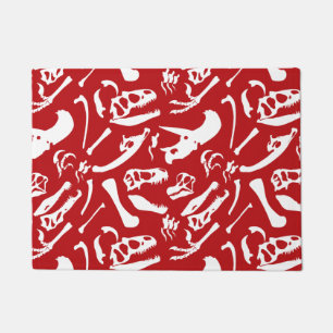 Felpudo Huesos de dinosaurio (rojo)