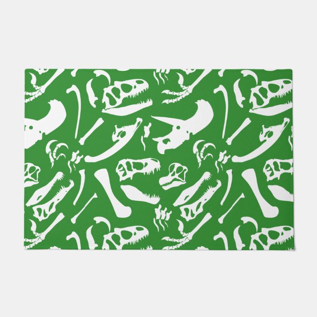 Felpudo Huesos de dinosaurio (verde) (Anverso)