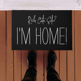 Felpudo Humor casero de escritura moderna divertida en bla