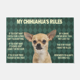 Felpudo Humor Cihuahua Perro gobierna Mat, Chihuahua Propi