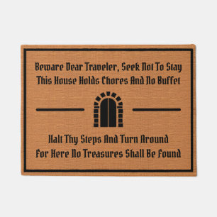 Felpudo Humor inglés antiguo medieval divertido Minimalist