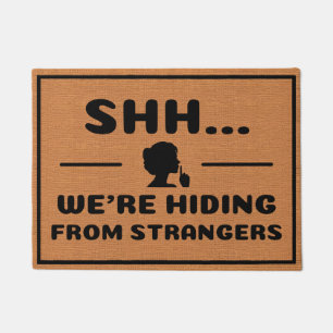 Felpudo Humor introvertido divertido ruso marrón Minimalis