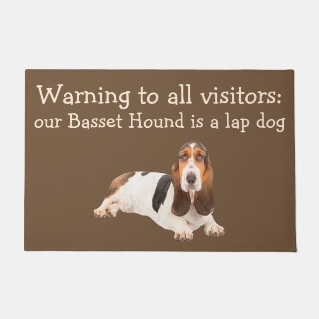 Felpudo Humor Mascota muy gracioso de Basset Hound (Anverso)