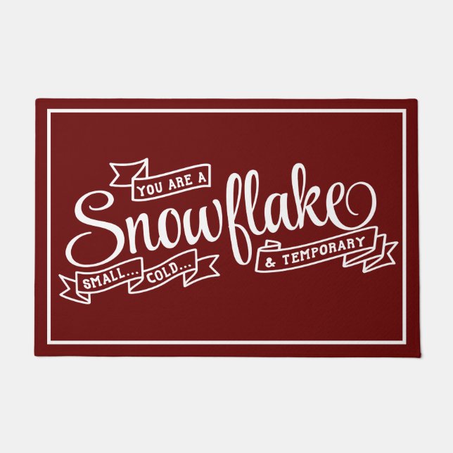 Felpudo Humor milagroso de copo de nieve sarcástico (Anverso)