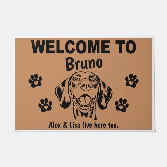 Felpudo Hungarian Vizsla Personalized Door Mat Doormat  (Anverso)