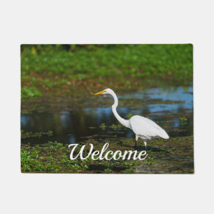 Felpudo Hunting Egret Welcome Doormat
