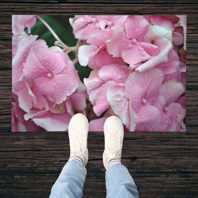 Felpudo Hydrangea muy rosa Doormat (Subido por el creador)