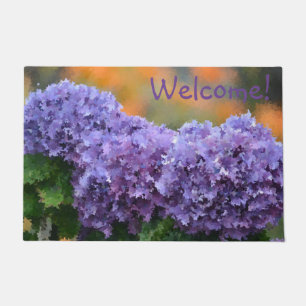 Felpudo Hydrangea púrpura impresionista