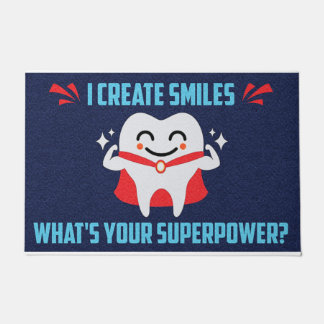 Felpudo I Create Smiles, Superpower Mat, Kid Room Decor