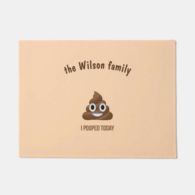 Felpudo I Emoticon hoy sonriente de Pooped Poo (Anverso)