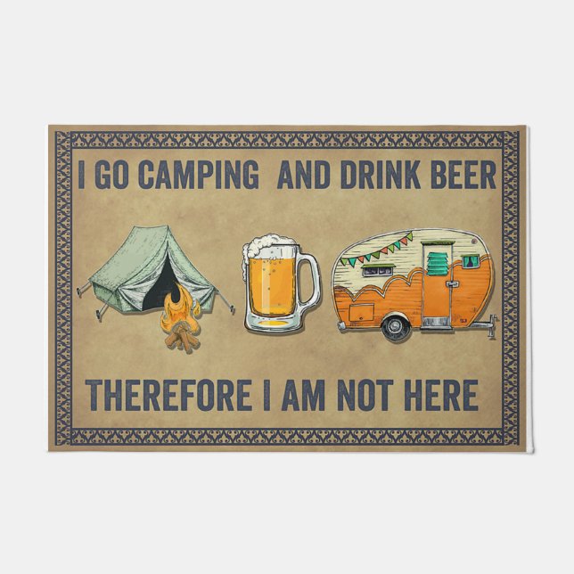 Felpudo I Go Camping And Drink Beer (Anverso)