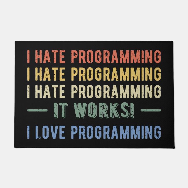 Felpudo I Hate Programation - Divertido Programador I (Anverso)