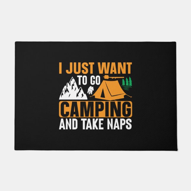 Felpudo I just want to go camping (Anverso)