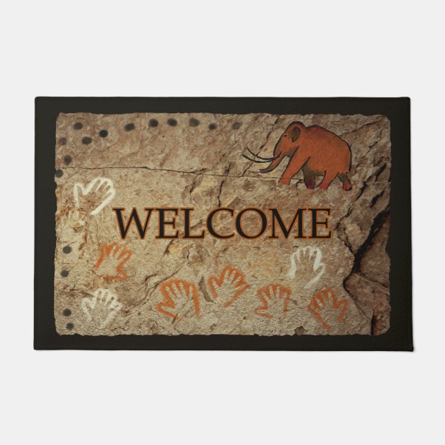 Felpudo Ice Age Cave Art - Bienvenida (Anverso)