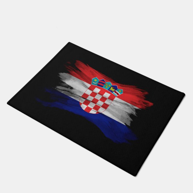 Felpudo Icono de pincel de la bandera de Croacia, bandera  (Angular)