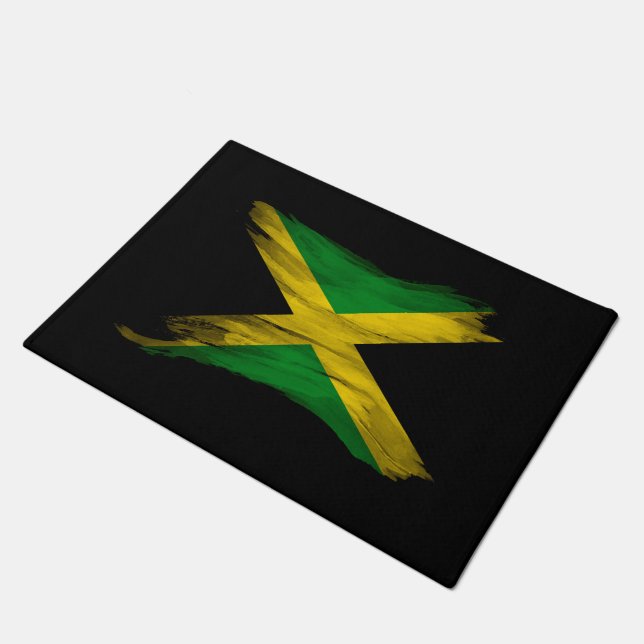 Felpudo Icono de pincel de la bandera de Jamaica, bandera  (Angular)