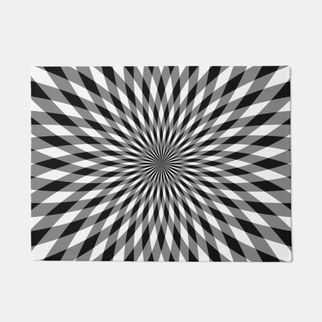 Felpudo Ilusion Espiral Optica Fractal (Anverso)