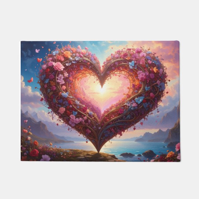 Felpudo Ilustración de corazón (Anverso)