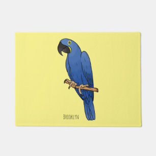 Felpudo Ilustración de dibujos animados de ave guacamayo j