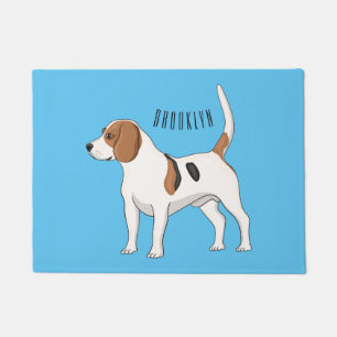 Felpudo Ilustración de dibujos animados de perro Beagle 