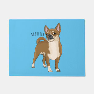 Felpudo ilustración de dibujos animados de perro chihuahua