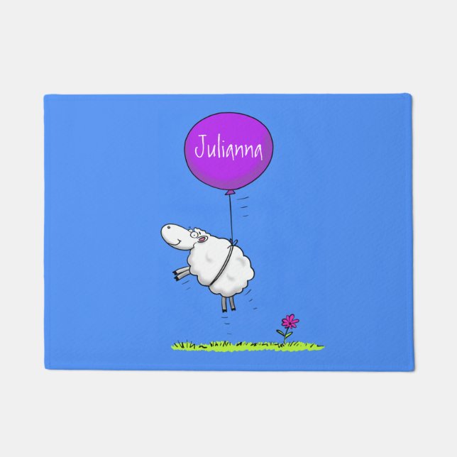 Felpudo Ilustracion de humor de personalizado de globo de  (Anverso)
