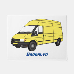 Felpudo Ilustracion de la camioneta de entrega