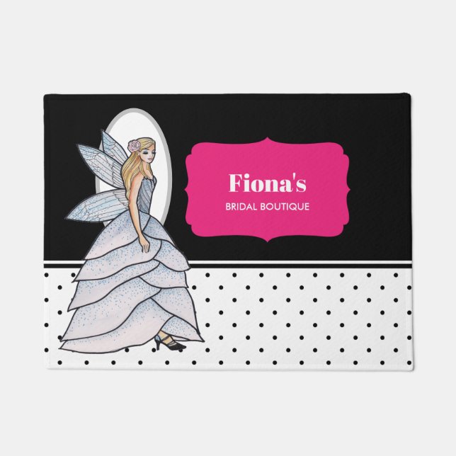 Felpudo Ilustración de moda de vestido de princesa hada pé (Anverso)