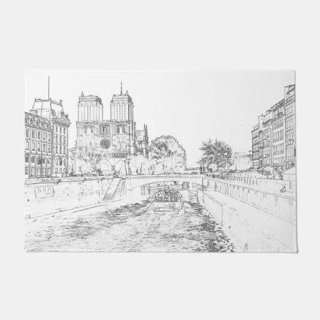 Felpudo Ilustracion de Notre Dame de París (Anverso)