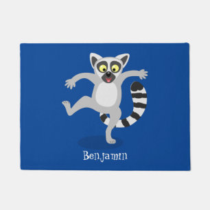 Felpudo Ilustracion de personalizado bailador de lémur de 