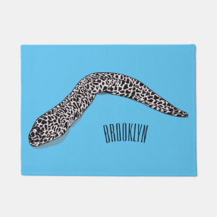 Felpudo Ilustracion de personalizado de anguila moray loca