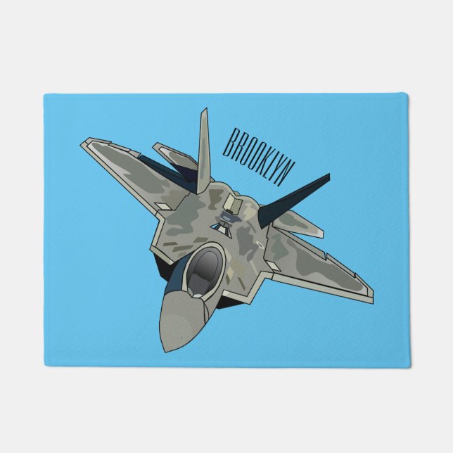 Felpudo Ilustracion de personalizado de aviones de combate (Anverso)