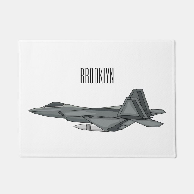 Felpudo Ilustracion de personalizado de aviones de combate (Anverso)