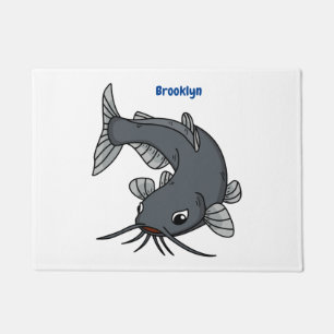 Felpudo Ilustracion de personalizado de bagre cúbico