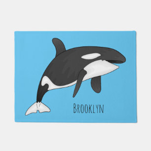 Felpudo Ilustracion de personalizado de ballenas asesina