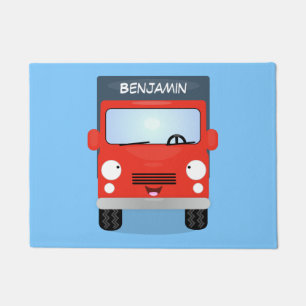 Felpudo Ilustracion de personalizado de camión de kawaii r