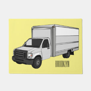 Felpudo Ilustracion de personalizado de camiones de cajas