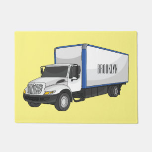 Felpudo Ilustracion de personalizado de camiones de cajas
