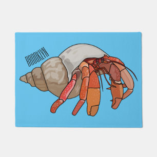 Felpudo Ilustracion de personalizado de cangrejo ermitaño