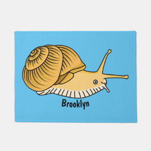 Felpudo Ilustracion de personalizado de caracol amarillo