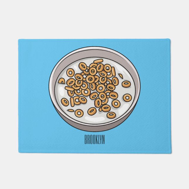 Felpudo Ilustracion de personalizado de cereales (Anverso)
