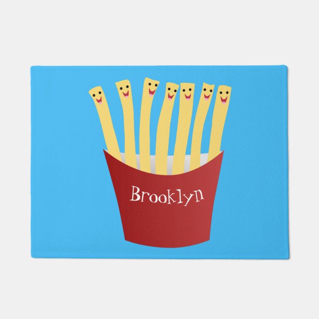 Felpudo Ilustracion de personalizado de comida rápida de p (Anverso)