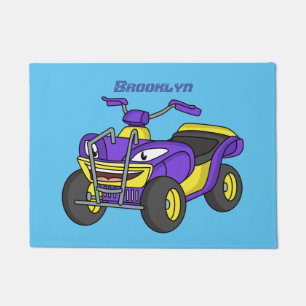 Felpudo Ilustracion de personalizado de cuatro ruedas mora