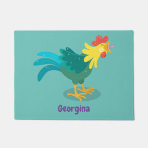 Felpudo Ilustracion de personalizado de gallo de entrego g