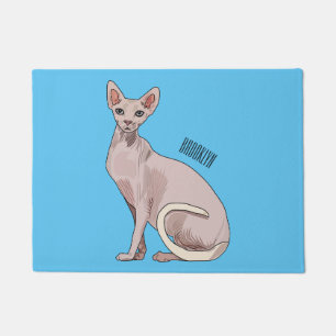 Felpudo Ilustracion de personalizado de gatos Sfinx