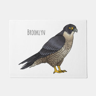 Felpudo Ilustracion de personalizado de halcón peregrino