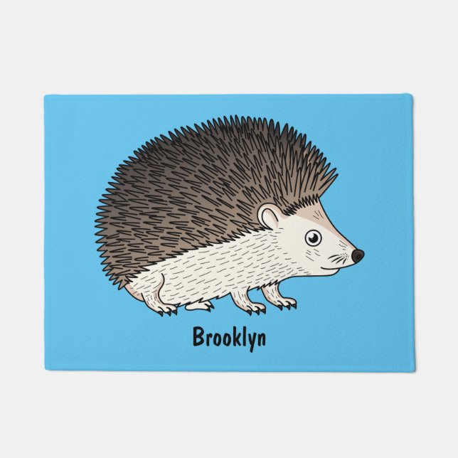 Felpudo Ilustracion de personalizado de hedgehog espinoso (Anverso)